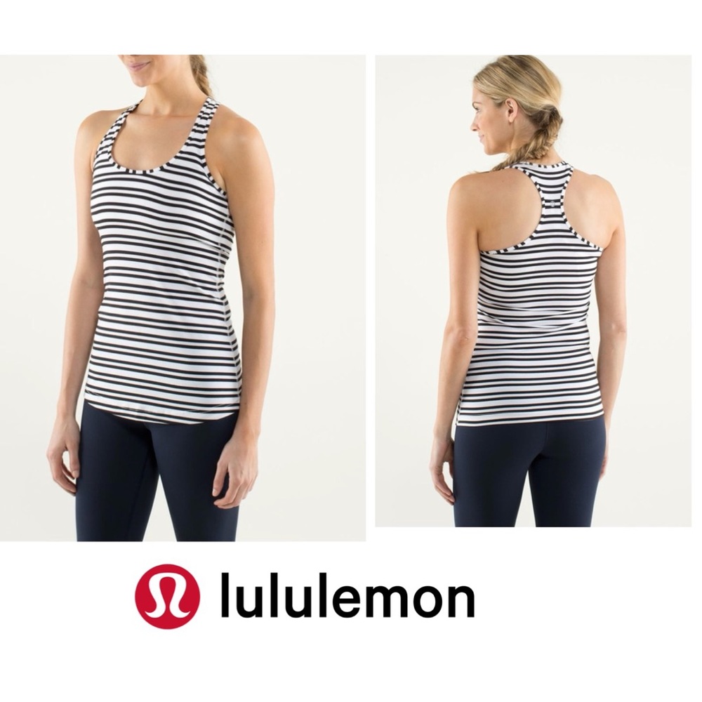Lululemon Cool Racerback Twin Stripe tank top